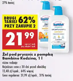 Biedronka Żel pod prysznic z pompką Bambino Rodzina oferta