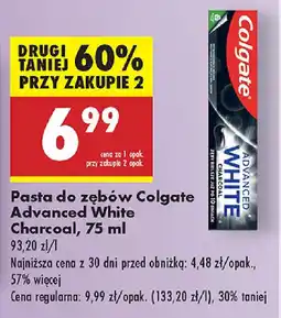 Biedronka Pasta do zębów Colgate Advanced White Charcoal oferta