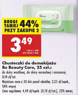 Biedronka Chusteczki do demakijażu Be Beauty Care oferta