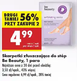 Biedronka Skarpetki złuszczające do stóp Be Beauty oferta
