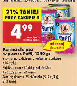 Biedronka Karma dla psa w puszce Puffi oferta