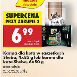 Biedronka Karma dla kota w saszetkach Sheba itp. oferta