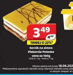 Delfin Sernik na zimno Piekarnia Polanka oferta