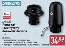 ALDI Ambiano pompka/ elektryczny dozownik do wina oferta