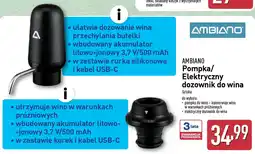 ALDI Ambiano pompka/ elektryczny dozownik do wina oferta