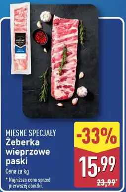 ALDI Mięsne specjały żeberka wieprzowe paski oferta