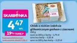 Auchan Chleb o niskim indeksie glikemicznym graham z ziarnami oferta