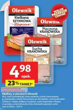 Auchan Wędliny w plastrach Olewnik oferta