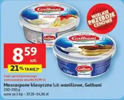 Auchan Mascarpone klasyczne lub waniliowe, Galbani oferta