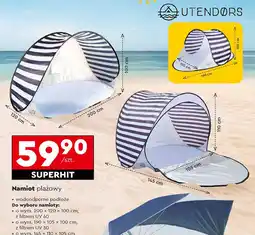 Biedronka Namiot plażowy 145 x 110 105 cm Utendors oferta