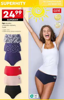 Biedronka Figi damskie z wysokim stanem s-xl Cleve oferta