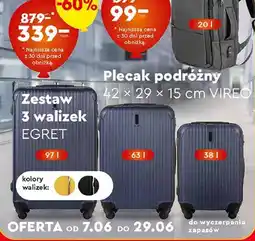 Biedronka Zestaw walizek egret Wings oferta