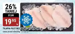 Tilapia filet bez skóry 30% glazury