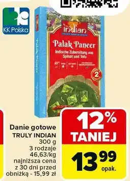 Carrefour Market Danie gotowe Truly Indian Palak Paneer oferta