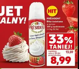 Kaufland Bita śmietana w sprayu President oferta