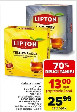 Carrefour Market Herbata czarna Lipton oferta