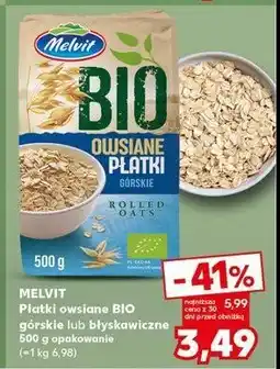 Kaufland Płatki owsiane błyskawiczne bio Melvit oferta