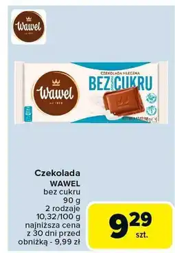 Carrefour Market Czekolada Wawel bez cukru oferta