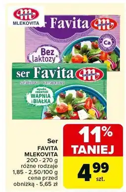 Carrefour Market Ser FAVITA MLEKOVITA różne rodzaje oferta