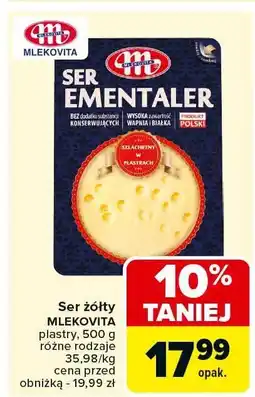 Carrefour Market Ser żółty EMENTALER MLEKOVITA oferta