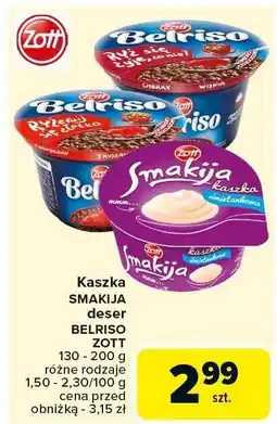 Carrefour Market Kaszka deser SMAKIJA BELRISO ZOTT oferta
