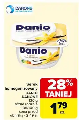 Carrefour Market Serek homogenizowany DANIO DANONE różne rodzaje oferta