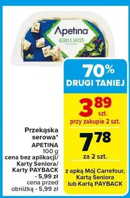 Carrefour Przekąska serowa Apetina oferta