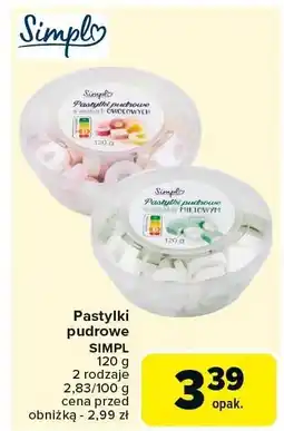 Carrefour Market Pastylki pudrowe Simpl oferta