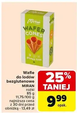 Carrefour Wafle do lodów bezglutenowe Miran oferta