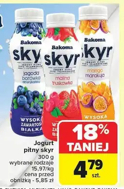 Carrefour Market Jogurt pitny skyr Bakoma oferta