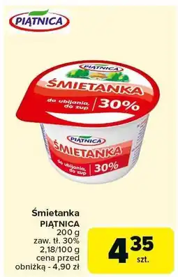 Carrefour Śmietanka PIĄTNICA 30% Piątnica oferta
