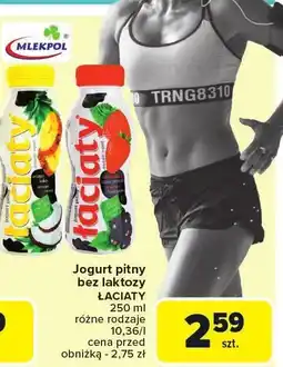 Carrefour Market Jogurt pitny bez laktozy Laciate Mlekpol oferta