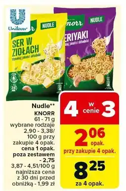 Carrefour Danie instant Nudle KNORR oferta