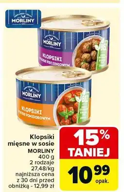 Carrefour Klopsiki mięsne w sosie MORLINY oferta