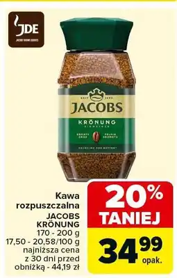 Carrefour Kawa rozpuszczalna Jacobs Kronung oferta