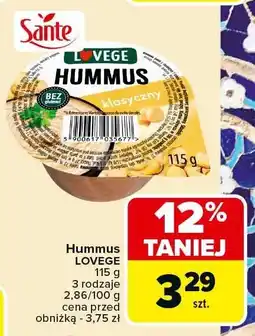 Carrefour Hummus Lovege Sante oferta