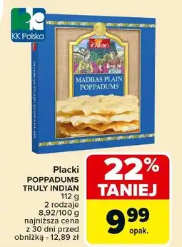 Carrefour Placki Poppadums Truly Indian oferta
