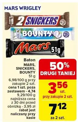 Carrefour Baton Mars, Snickers, Bounty Mars Wrigley oferta