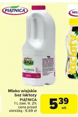 Carrefour Mleko wiejskie bez laktozy 2% Piątnica oferta