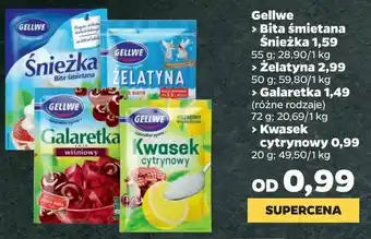 Netto Gellwe > Bita śmietana Śnieżka, > Żelatyna, > Galaretka, > Kwasek cytrynowy oferta