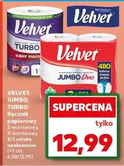Kaufland VELVET JUMBO, TURBO Ręcznik papierowy oferta