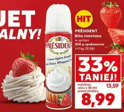 Kaufland PRÉSIDENT Bita śmietana oferta