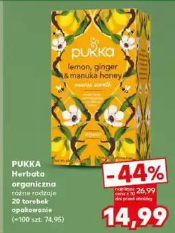 Kaufland PUKKA Herbata organiczna różne rodzaje 20 torebek opakowanie oferta