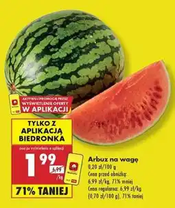 Biedronka Arbuz na wagę oferta