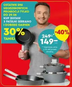 Biedronka ZESTAW 3 PATELNI SERRANO oferta