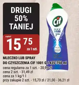 Mleczko lub spray do czyszczenia cif