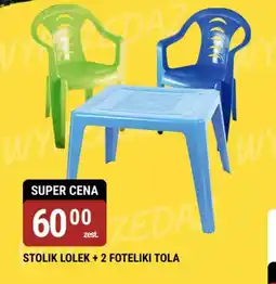 Stolik lolek + 2 foteliki tola