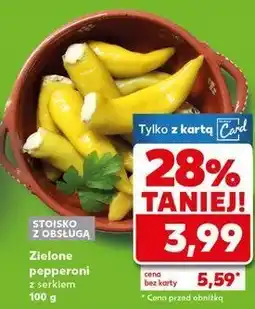 Kaufland Zielone pepperoni z serem oferta
