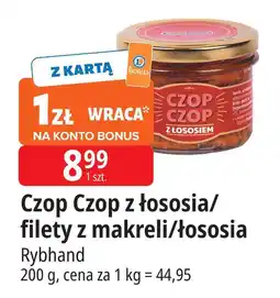 E.Leclerc Pasta rybna Czop Czop z łososia/filety z makreli/łososia Rybhand oferta