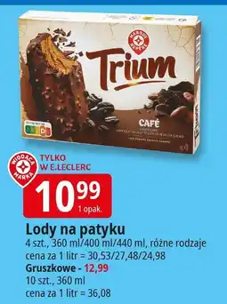 E.Leclerc Lody na patyku Trium oferta